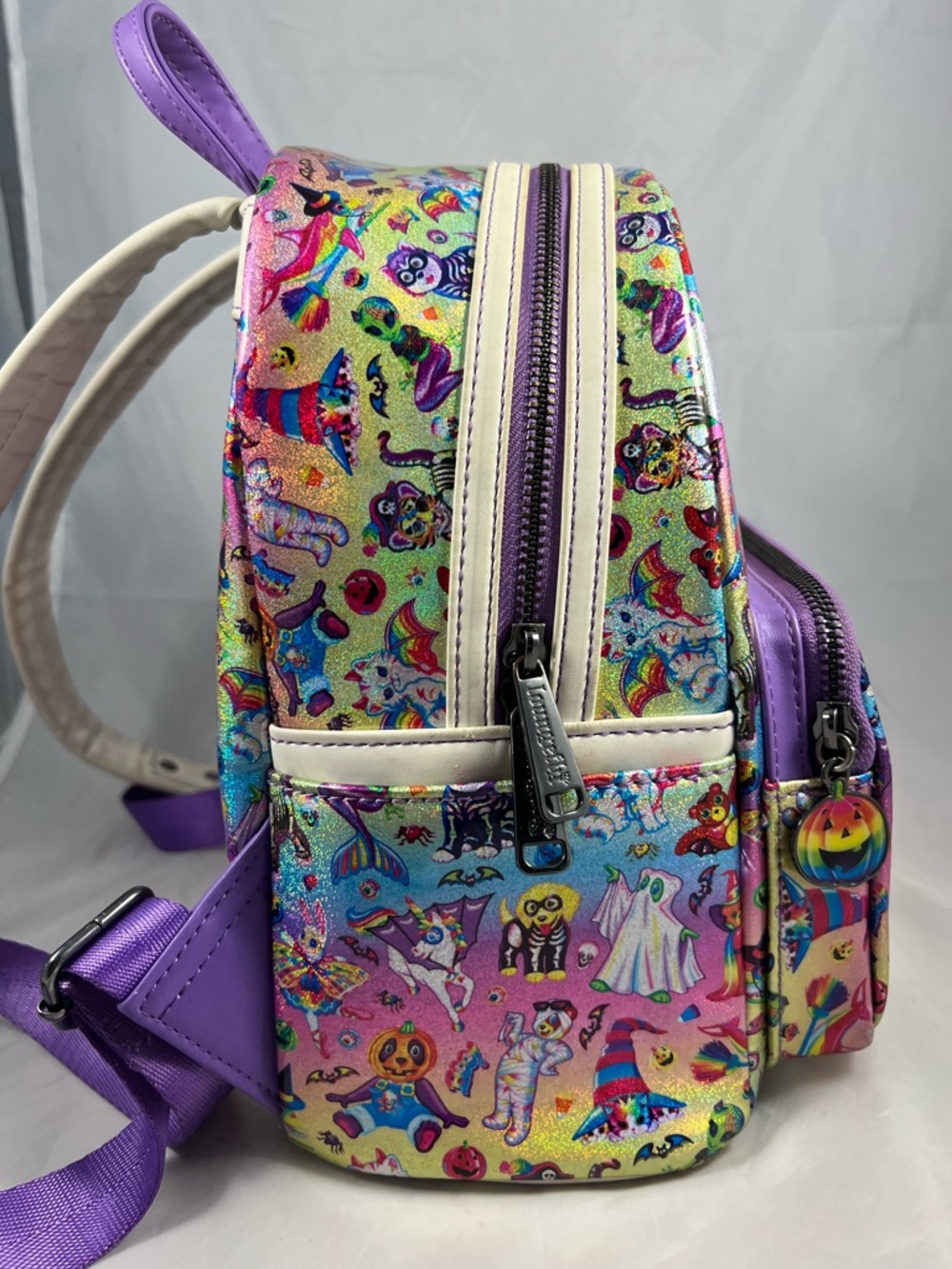 Loungefly Lisa Frank Halloween Print Mini Backpack Limited Glow In The Dark Rare - Picture 5 of 16